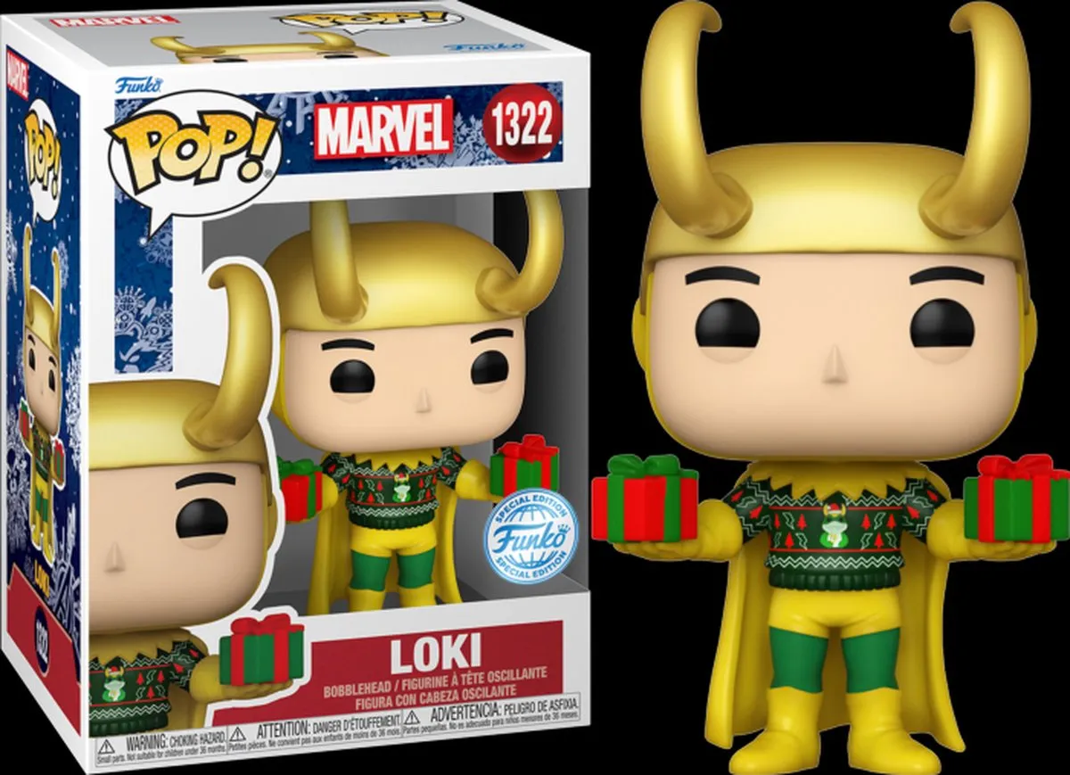 Funko Pop! Marvel Loki Holiday Sweater Metallic - 77448