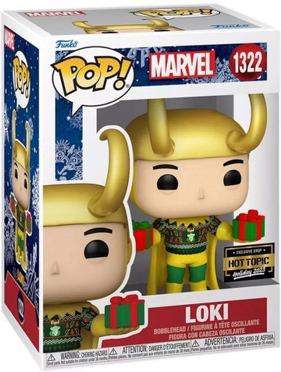 Funko Pop! Marvel Loki Holiday Sweater Metallic - 77448