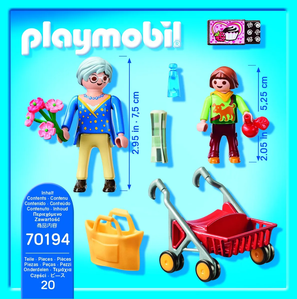 Playmobil City Life Oma met Rollator 70194 - Multicolor