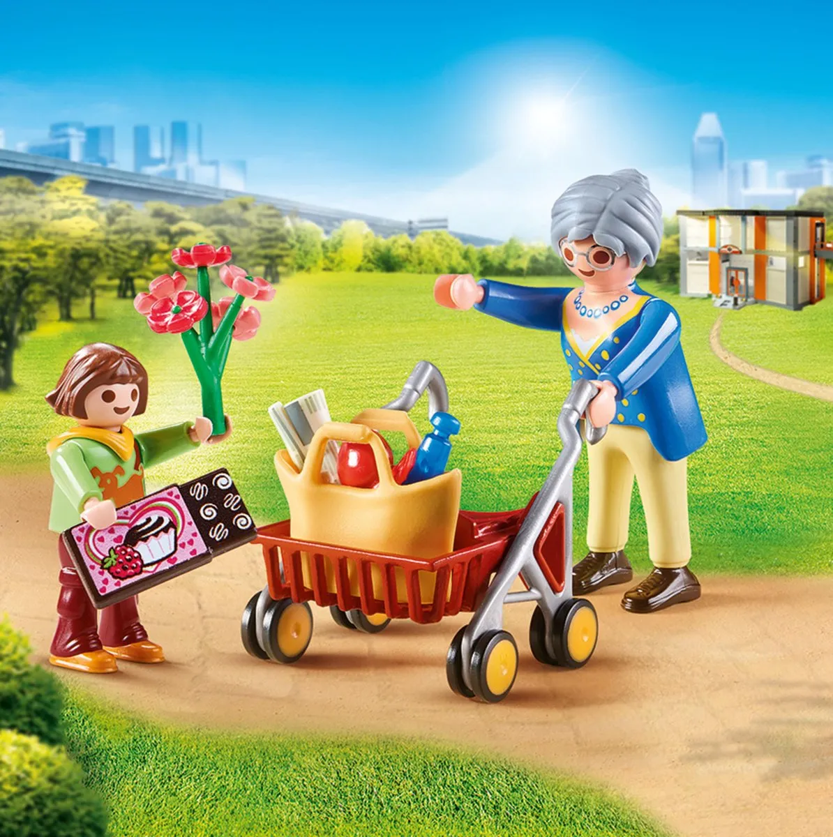 Playmobil City Life Oma met Rollator 70194 - Multicolor - afbeelding 6 van 6