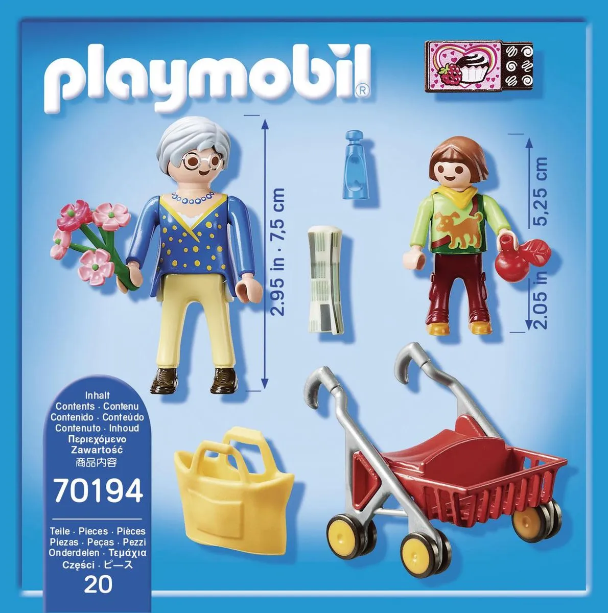 Playmobil City Life Oma met Rollator 70194 - Multicolor