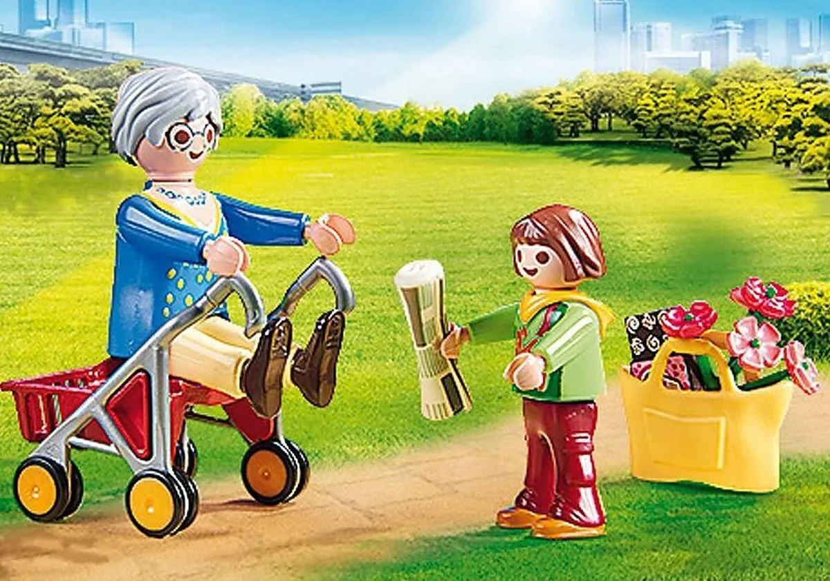 Playmobil City Life Oma met Rollator 70194 - Multicolor