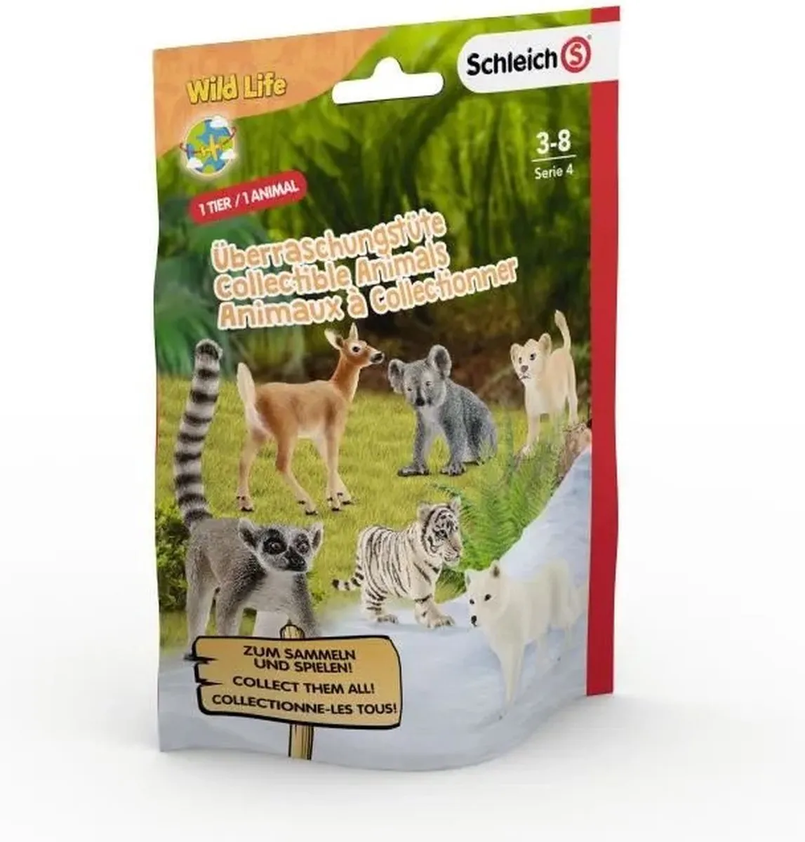 Schleich Wild Life Verrassingszak - 3 Dieren - Oranje