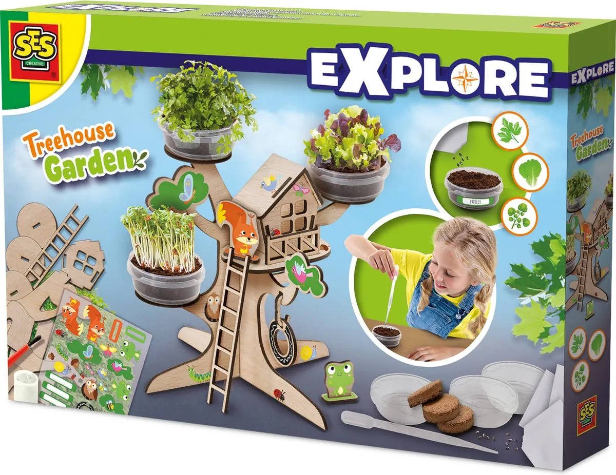 SES Creative Explore Houten Boomhut Kweekset
