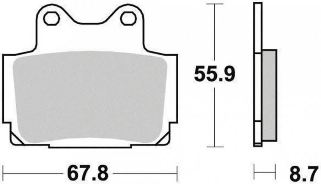 Plaquette de frein Brembo pour Moto Yamaha 125 Rd Lc2 Ypvs 1985 à 1988 AV / 07Y