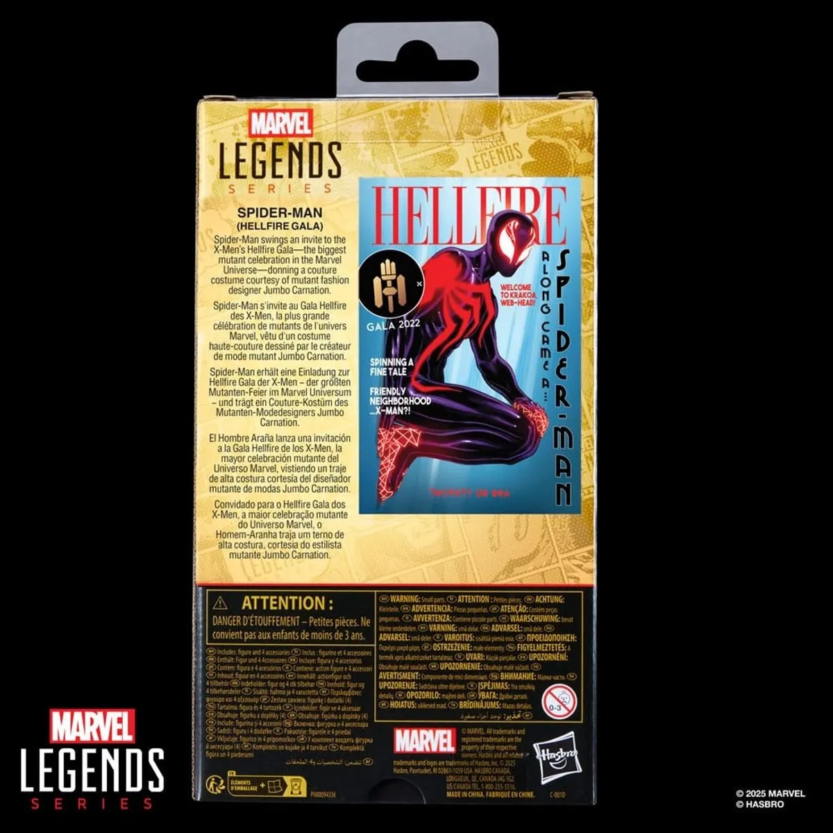 Hasbro Marvel Legends Spider-Man Hellfire Gala Action Figuur 15cm - Multi - afbeelding 6 van 6