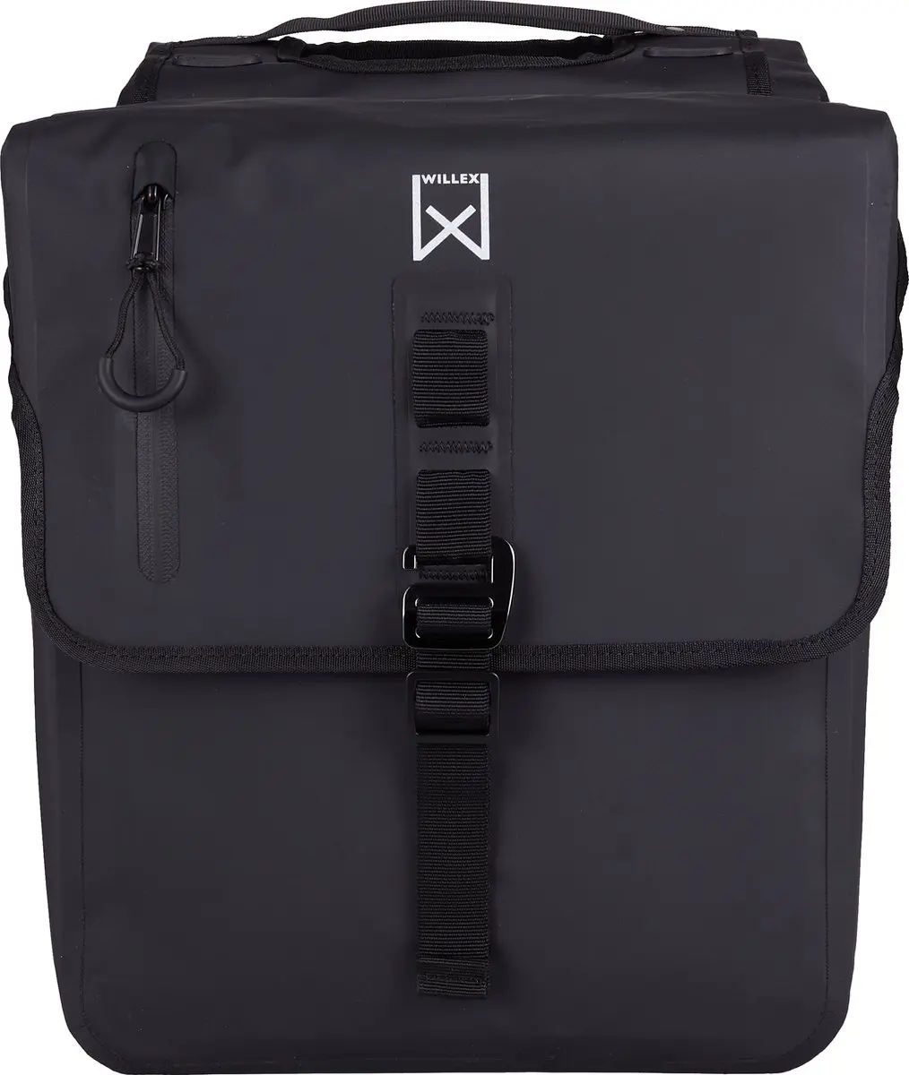 Willex Roubaix Dubbele Fietstas 28L - Matzwart - Laptop - afbeelding 6 van 6