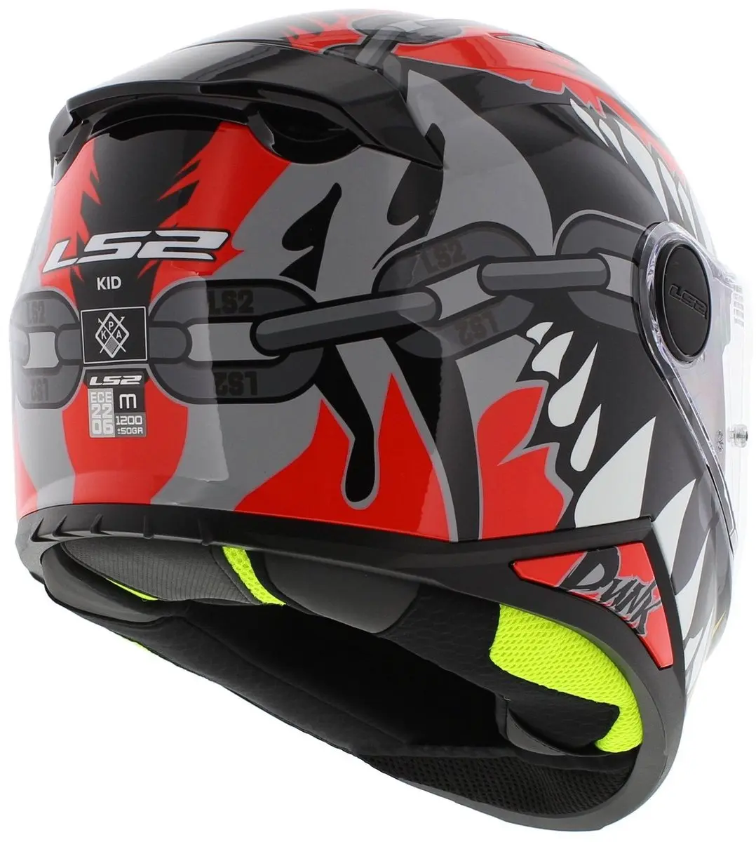 LS2 FF812 Kid Punk Kinder Integraalhelm - Grijs/Rood