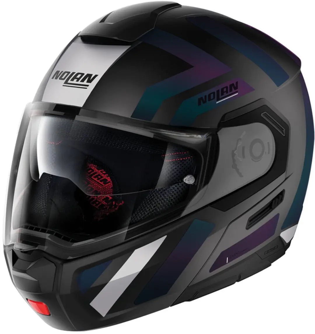 Nolan N90-3 Laneway 040 Mat Zwart Blauw Paars Helm