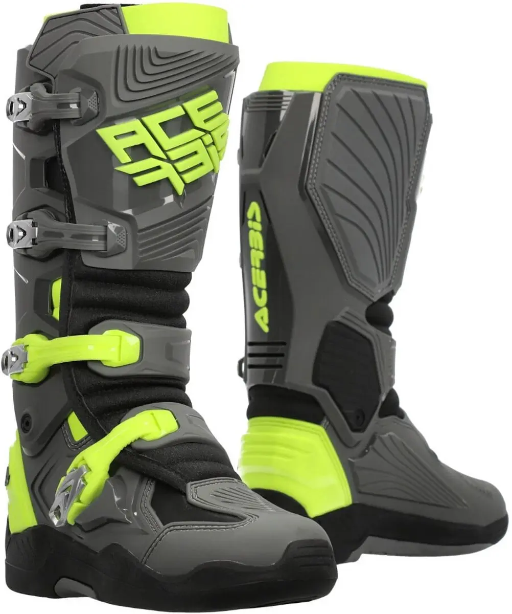 Acerbis Whoops Grijs Gele Crosslaarzen