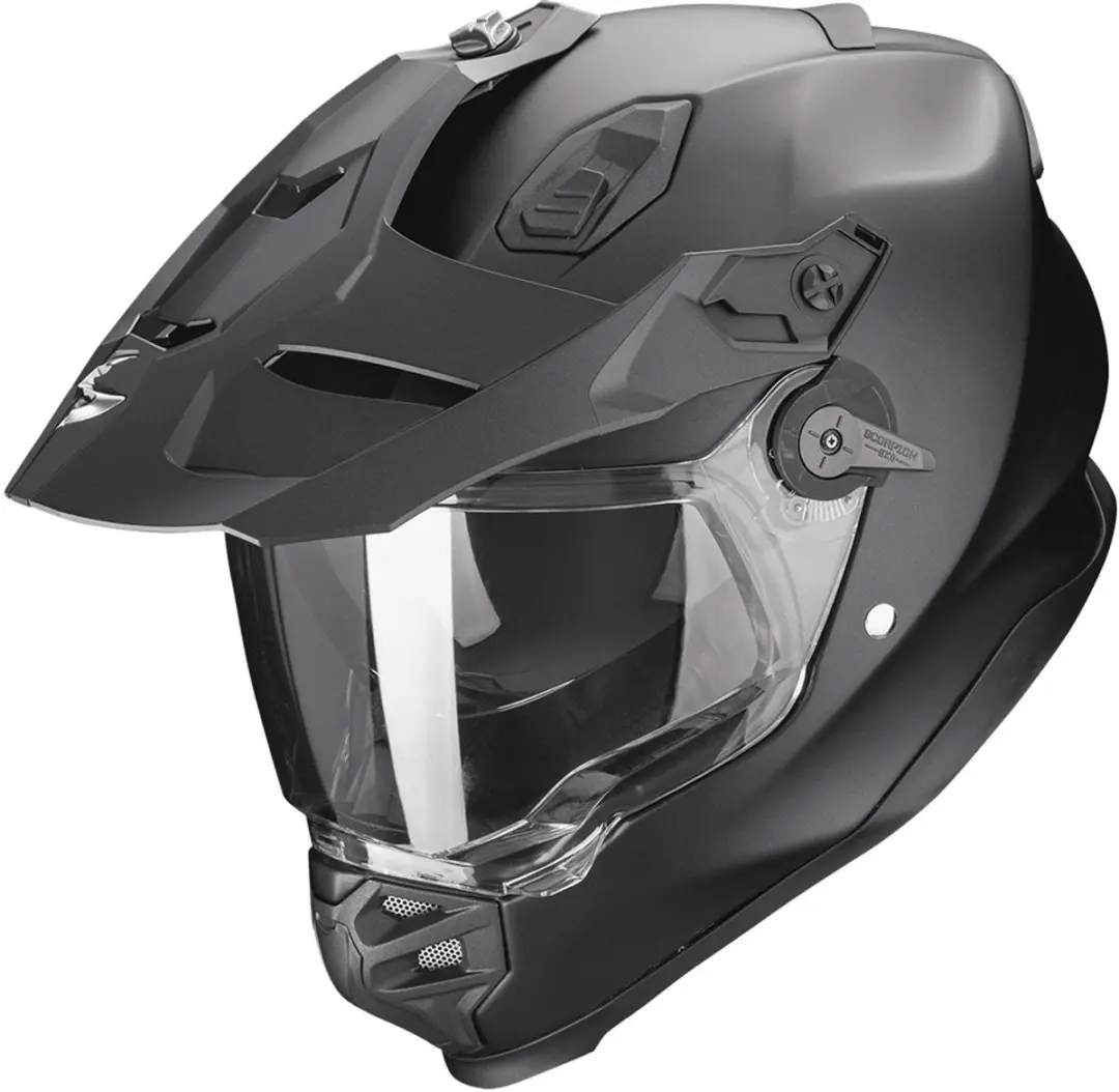 Scorpion ADF-9000 Air Solid Mat Parel Zwart Adventure Helm - XS