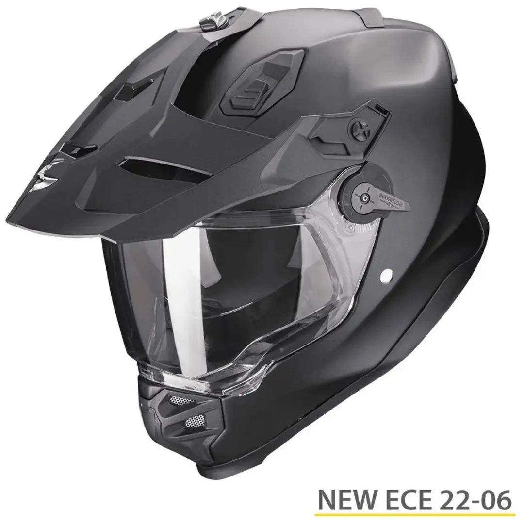 Scorpion ADF-9000 Air Solid Mat Parel Zwart Adventure Helm - XS - afbeelding 6 van 6