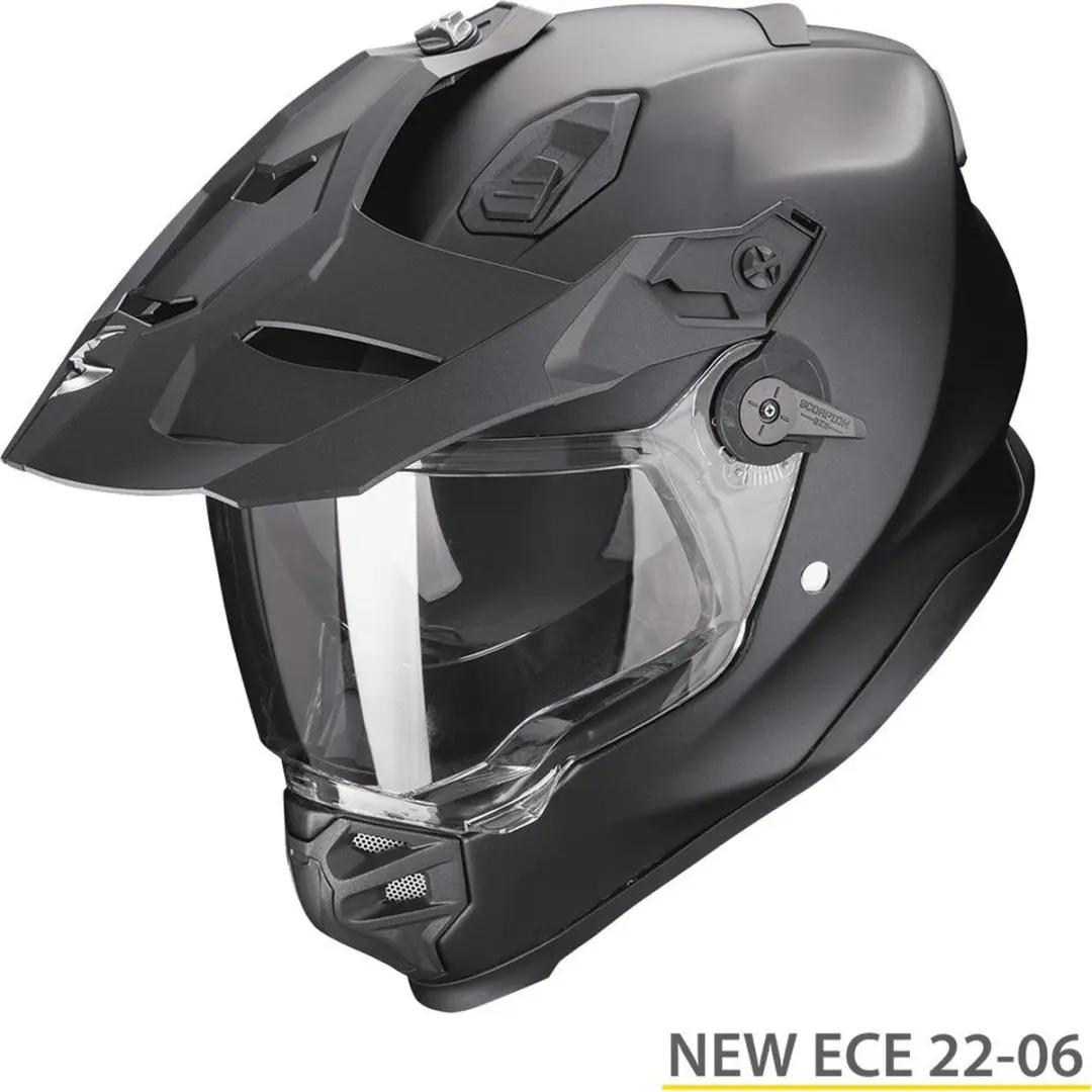 Scorpion ADF-9000 Air Solid Mat Parel Zwart Adventure Helm - XS