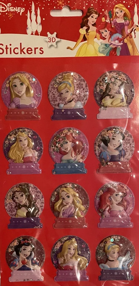 Disney Prinses 3D Kerststickers