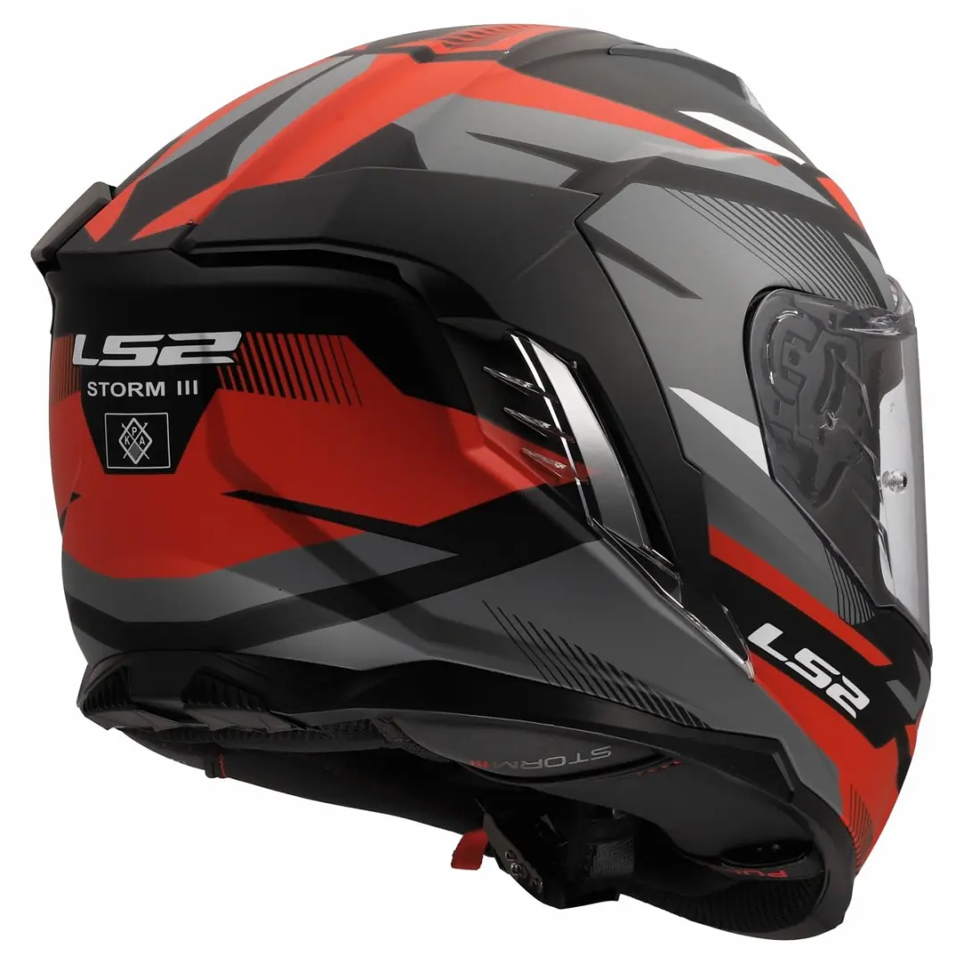 LS2 Storm III FF818 Helm - 3XL - Zwart/Rood