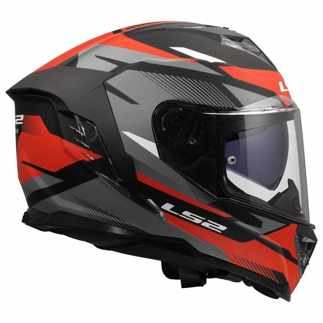 LS2 Storm III FF818 Helm - 3XL - Zwart/Rood