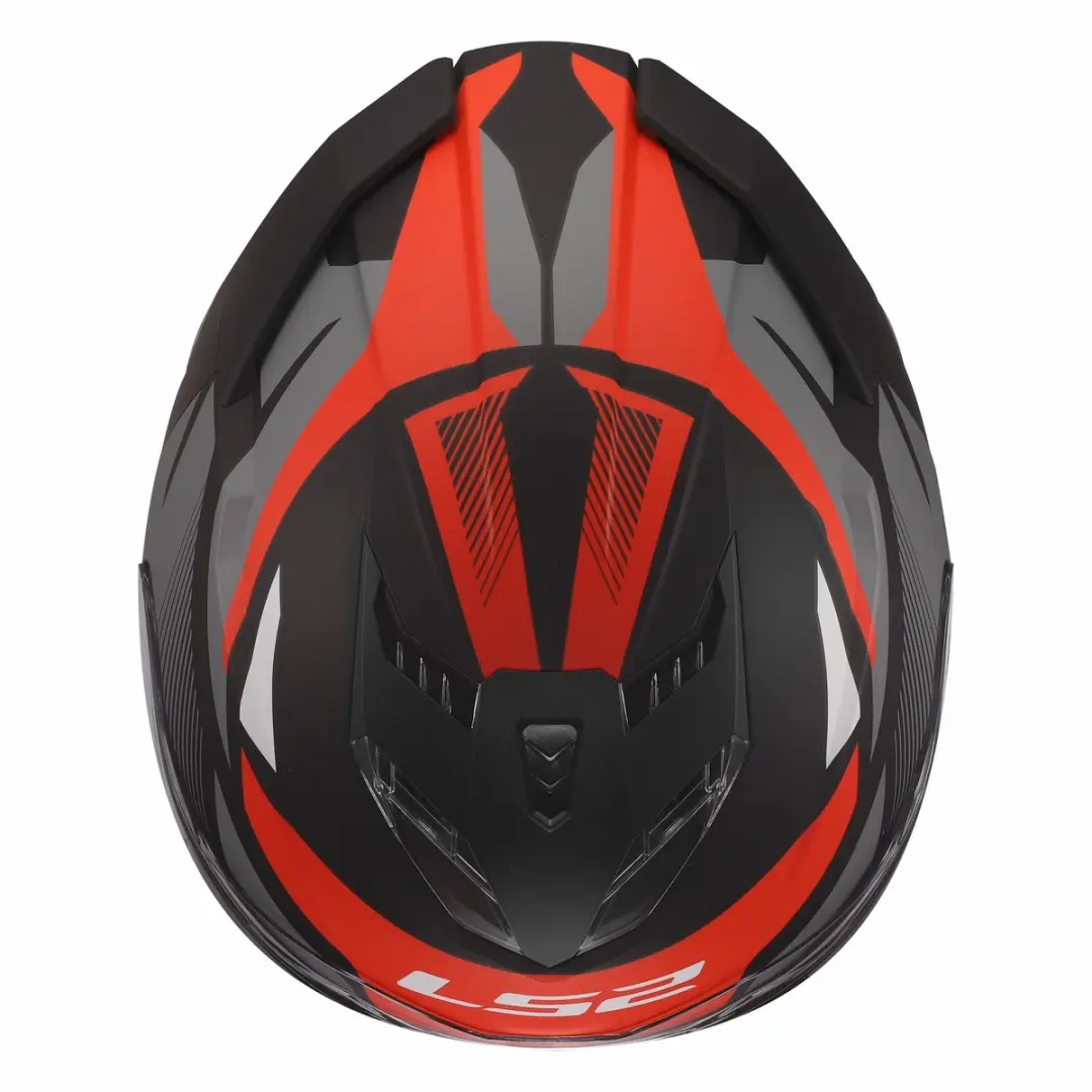 LS2 Storm III FF818 Helm - 3XL - Zwart/Rood
