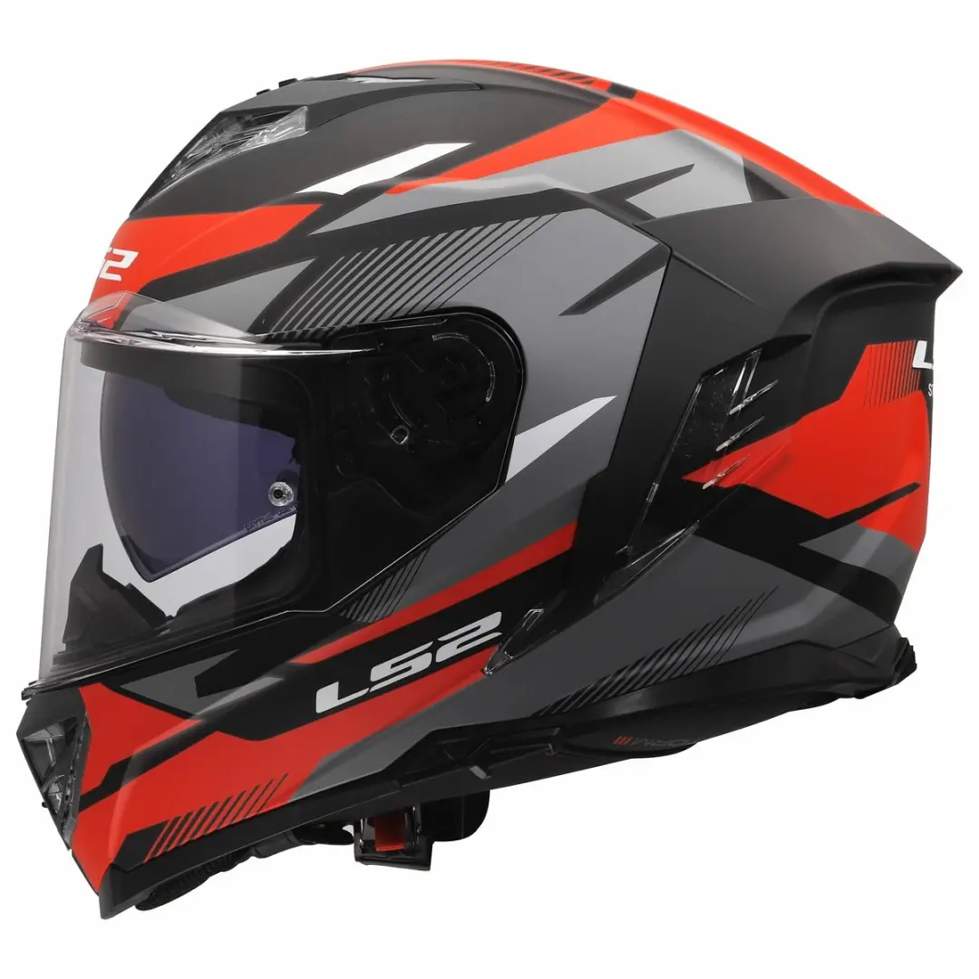 LS2 Helm Storm III Komai FF818 zwart / rood maat 3XL