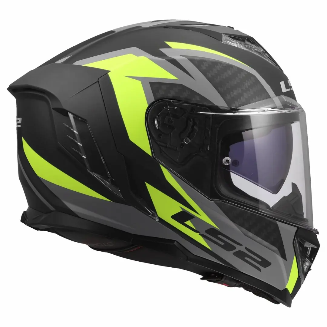 LS2 FF818 Storm III Helm - Dynamo - XXS - Mat Zwart/Geel