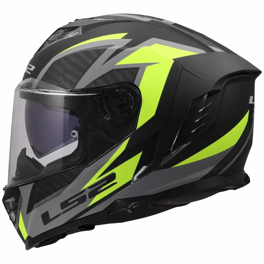LS2 FF818 Storm III Helm - Dynamo - XXS - Mat Zwart/Geel