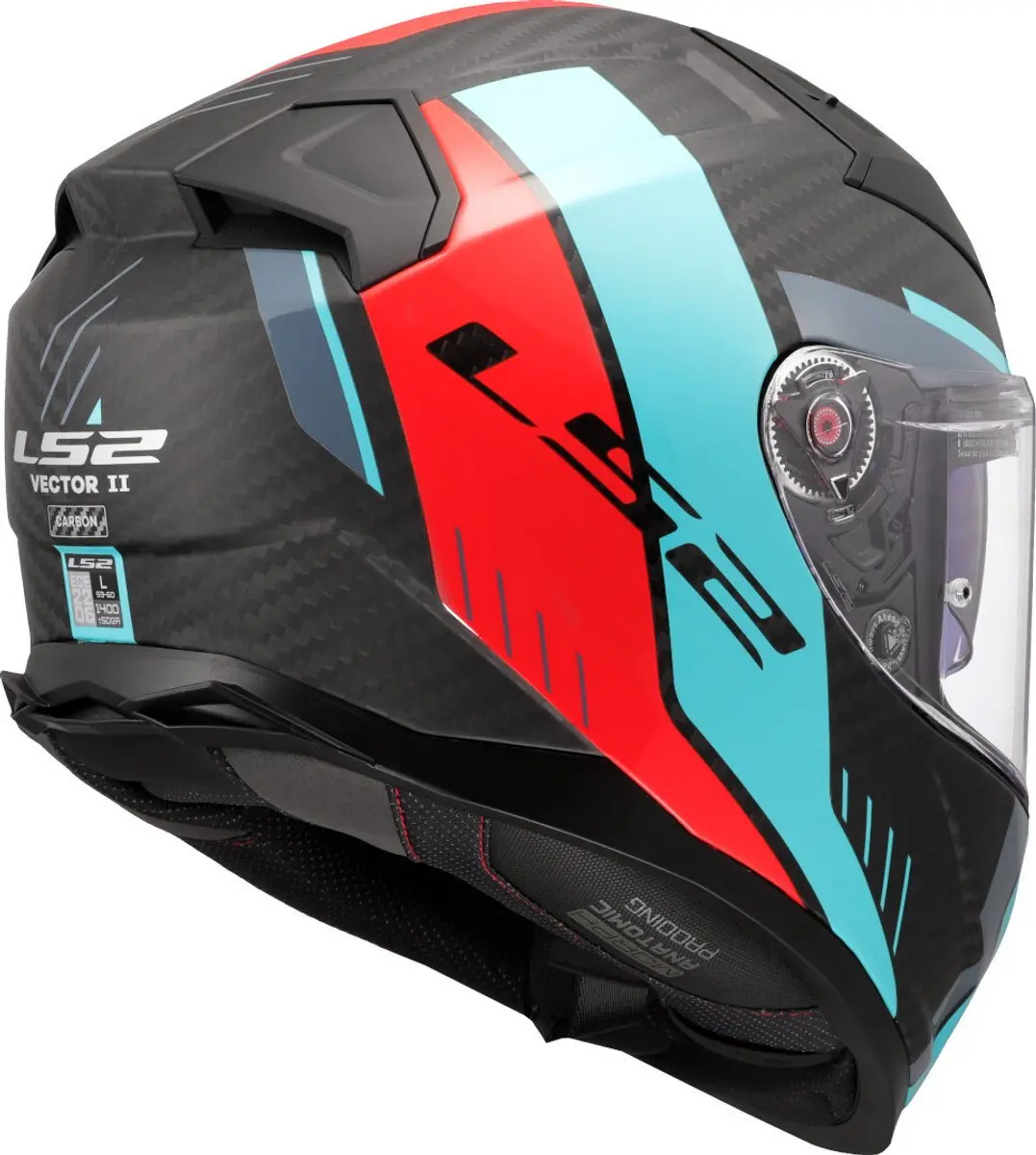 LS2 FF811 Vector II C Grid Integraalhelm - XXXXL - Blauw/Rood