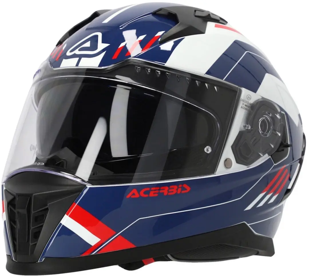 Acerbis X-Way Graphic Wit Blauw Rood Systeemhelm