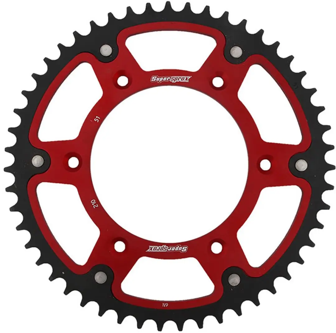 Supersprox Stealth 51d Rst210x51red Achtertandwiel Rood 51t