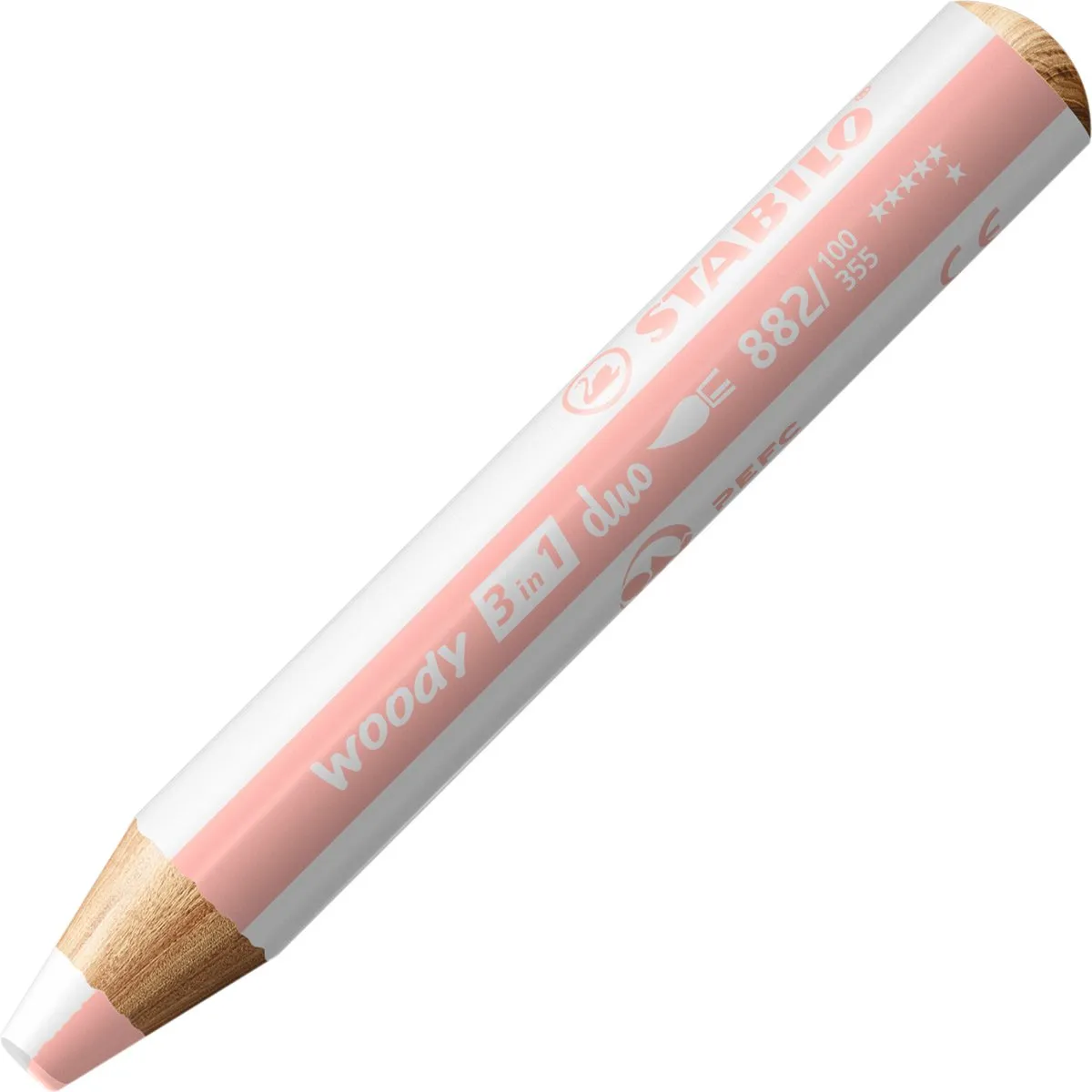 STABILO Woody 3-in-1 Duo - 5 Stuks - Roze/Wit