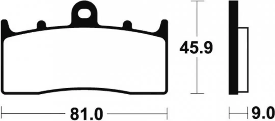 tecnium remblokje voor motorfiets bmw 1300 k r 2009 tot 2014 av / mf278 nieuw