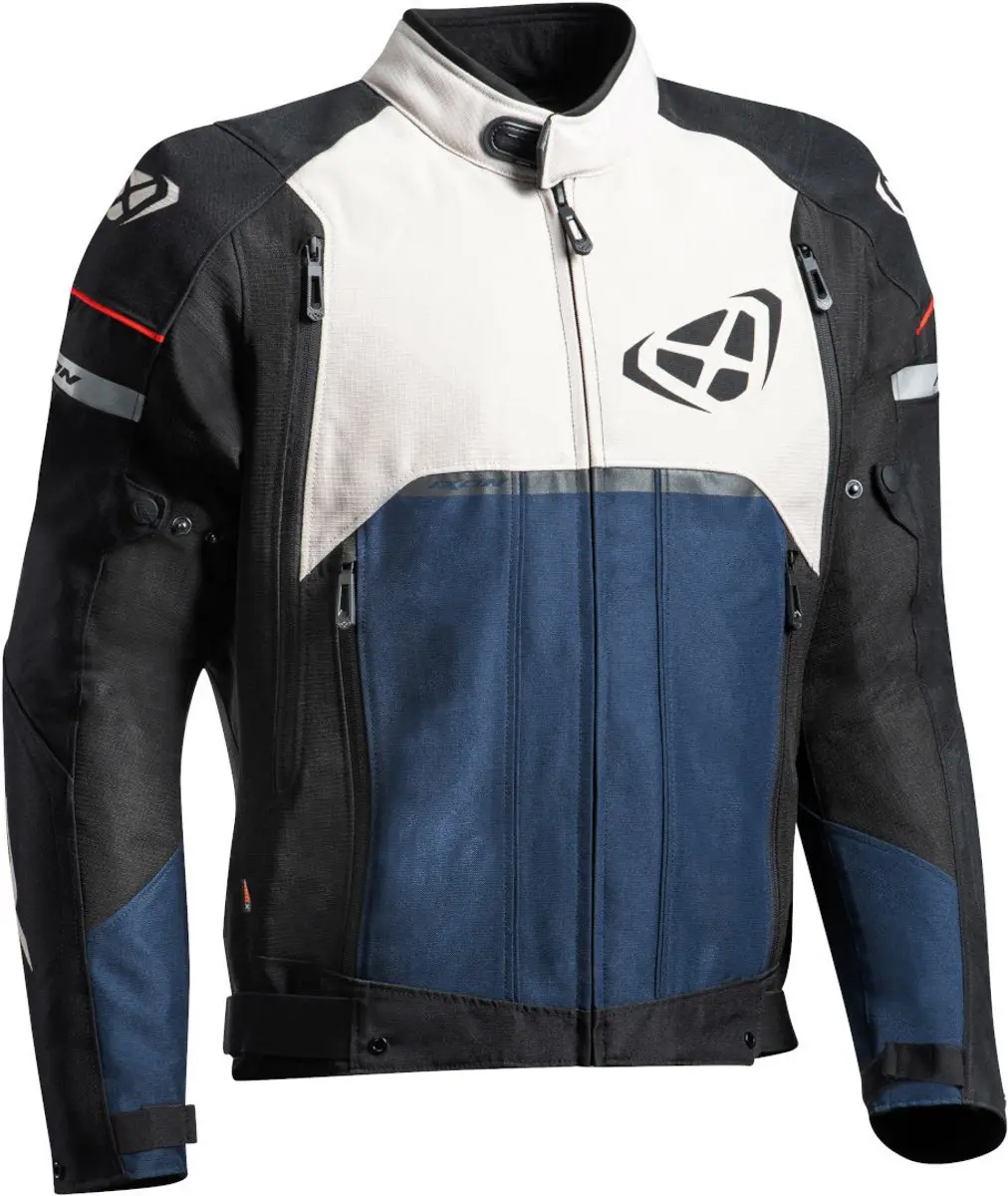 Ixon Allroad Grege Marineblauw Zwart Textiele Motorjas