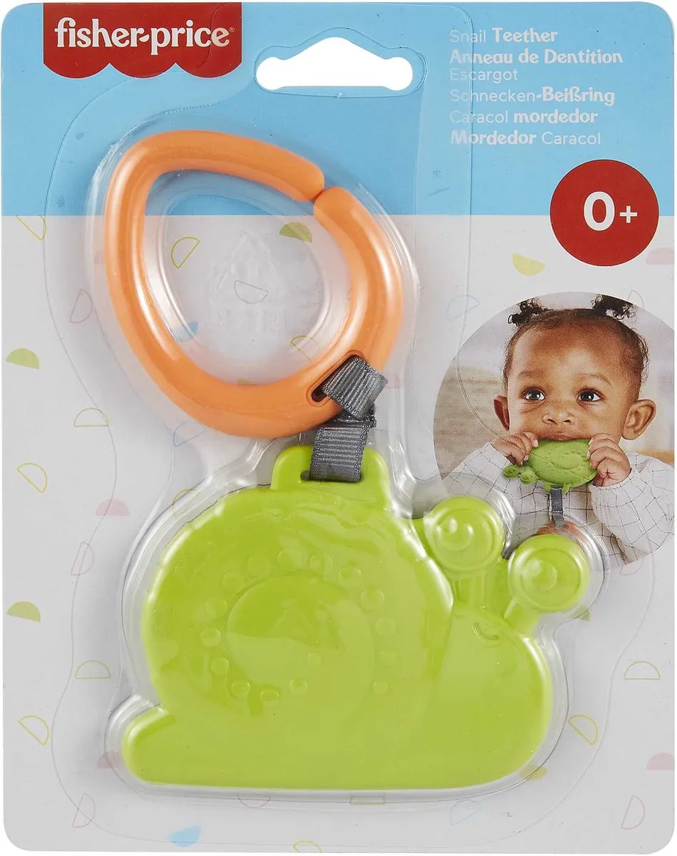 Fisher Price Animal Teether Bijtring Slak - Blauw