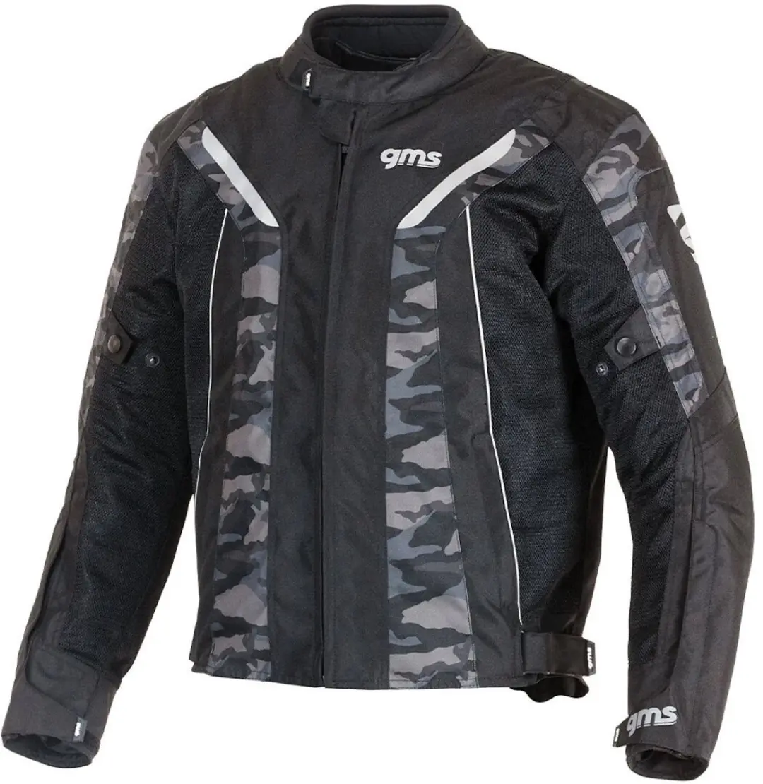 gms Ventura Zwart Camouflage Mesh Textiele Motorjas