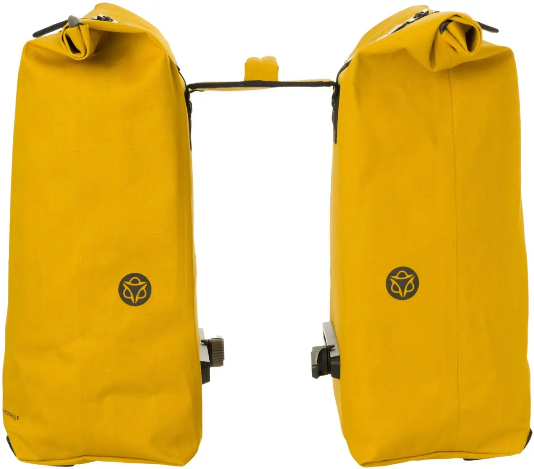 AGU Convoy Clean Dubbele Fietstas 34L - MIK Systeem - Geel