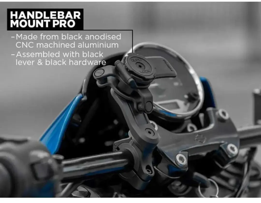 Quad Lock Motor Stuur Bevestiging PRO QLM-HBR-PRO - Gun Metal Grey