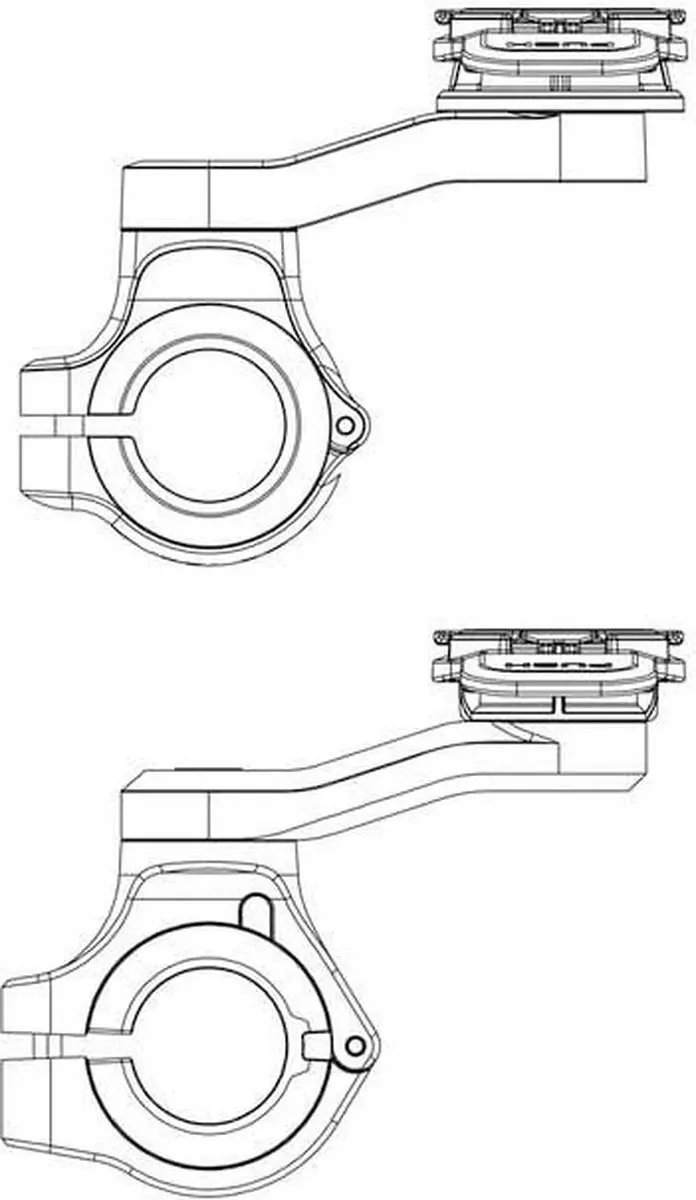 Quad Lock Motor Stuur Bevestiging PRO QLM-HBR-PRO - Gun Metal Grey