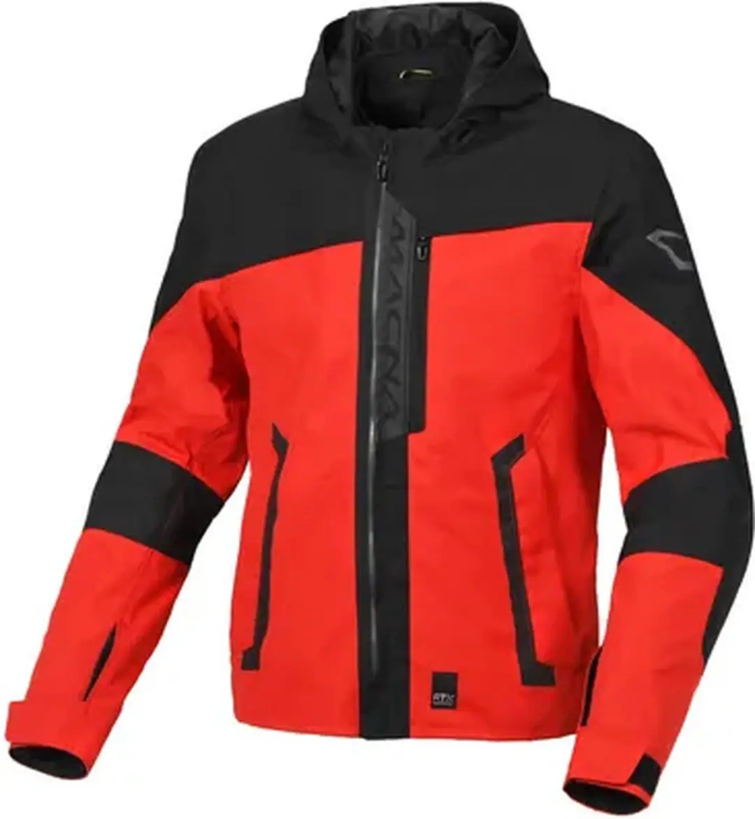 Macna Riggor Textile Waterproof Jas - 2XL - Zwart/Rood