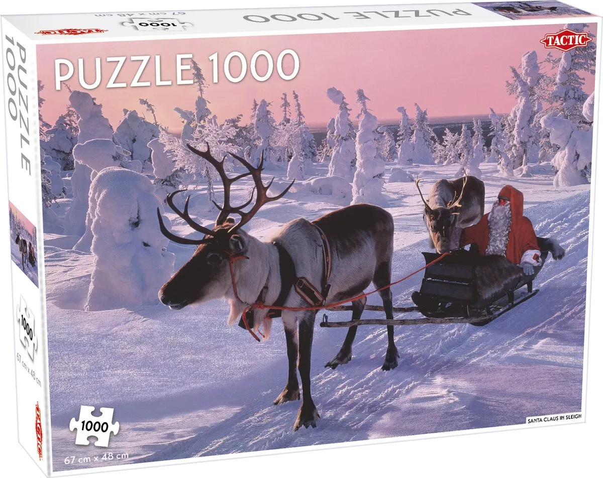 Tactic Santa Claus in Sleigh Puzzel 1000 Stuks