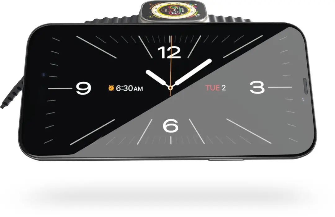 Zens Travel Charger Pro 2 ZEDC24W Draadloze Lader - 2x Qi2 20W - iPhone/Apple Watch - Wit - afbeelding 5 van 6