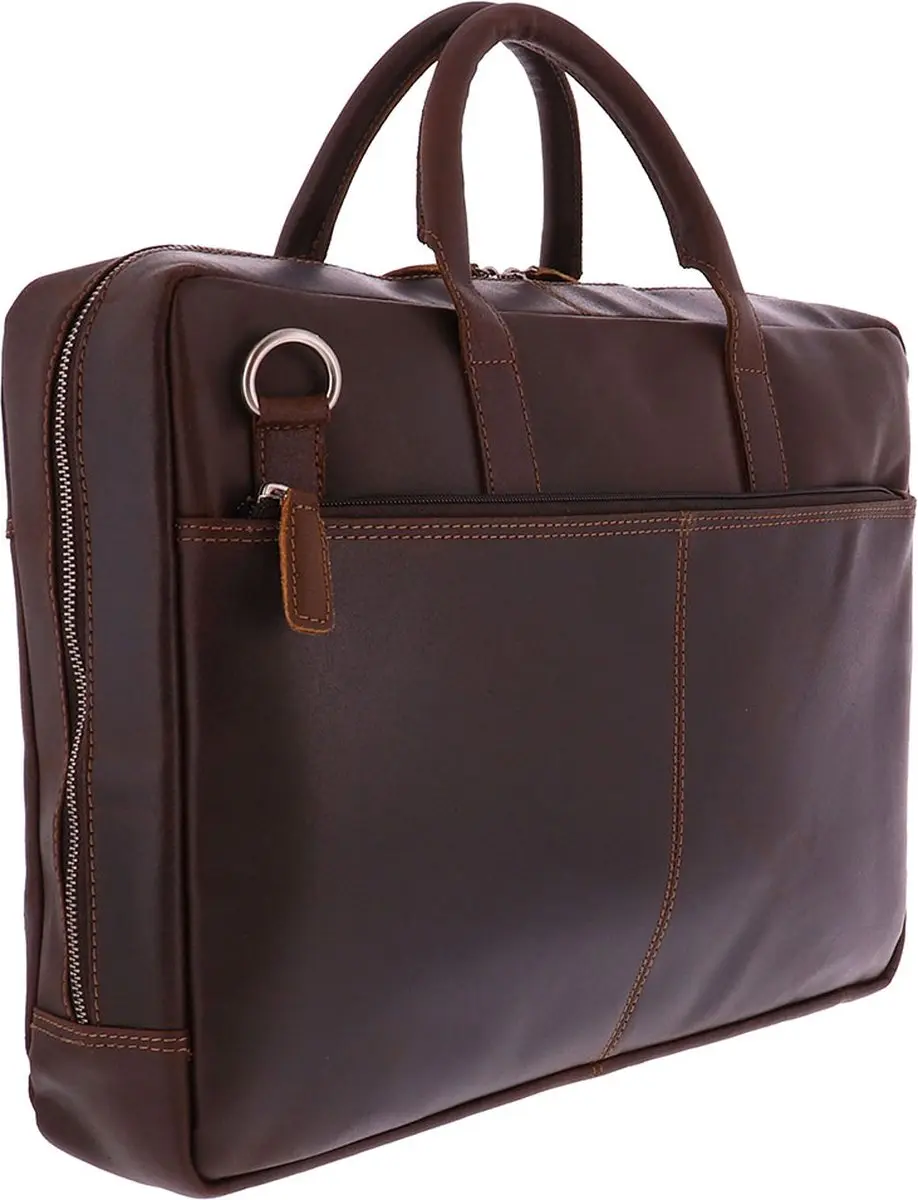 Plevier London Laptoptas 16" - Bruin