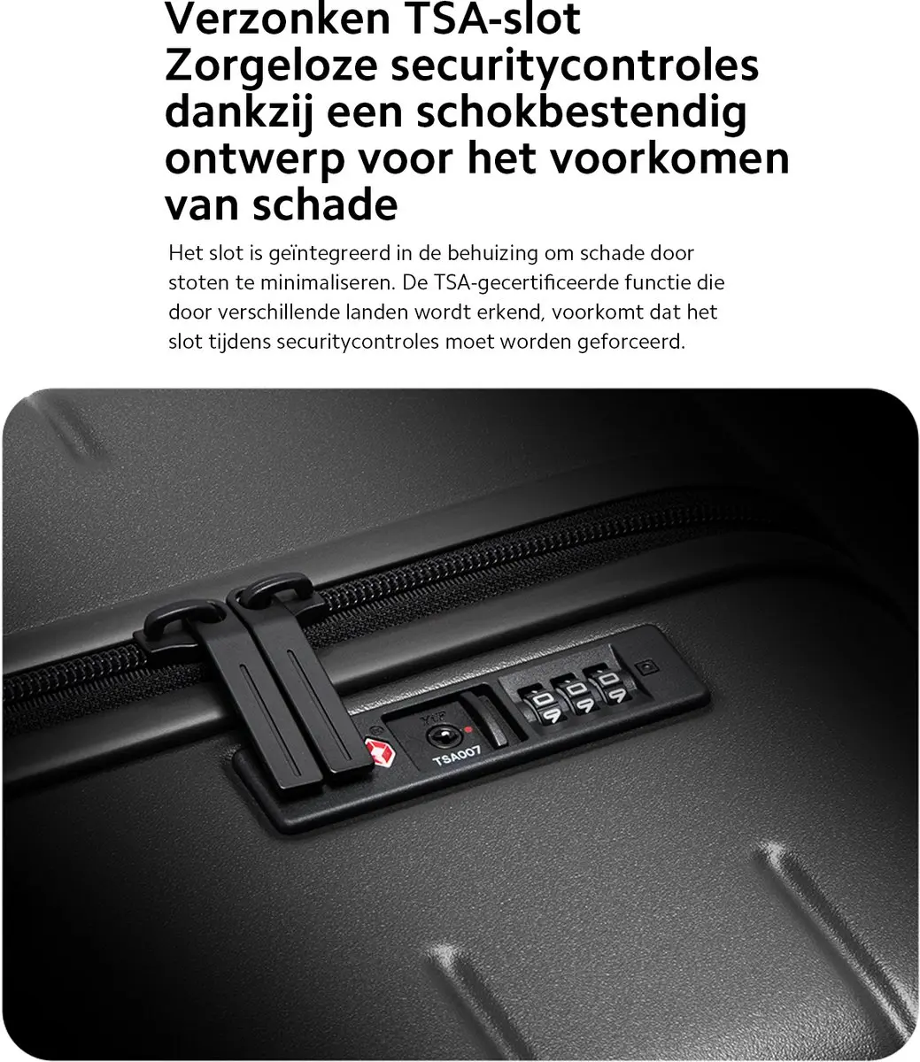 Xiaomi Luggage Classic Pro 28 Reiskoffer - 104L Grijs - afbeelding 4 van 6