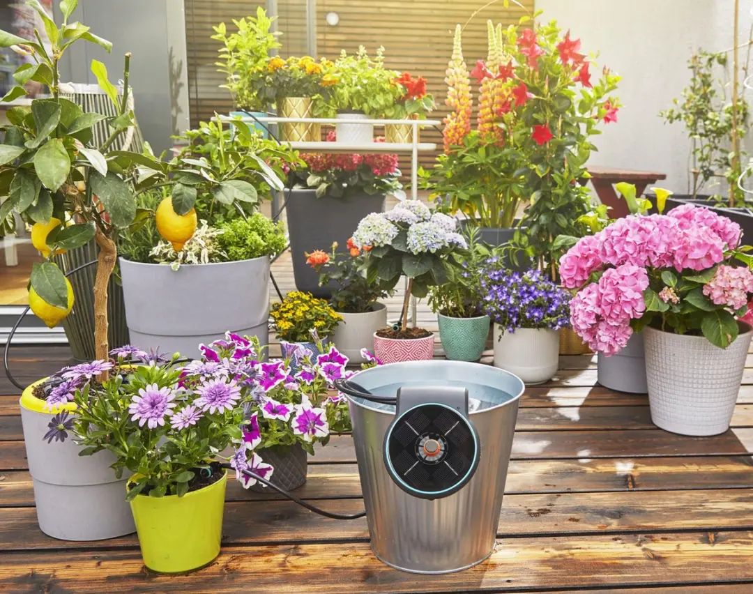 Gardena Aquabloom Bewateringsset 20m - 20 Planten - Zwart