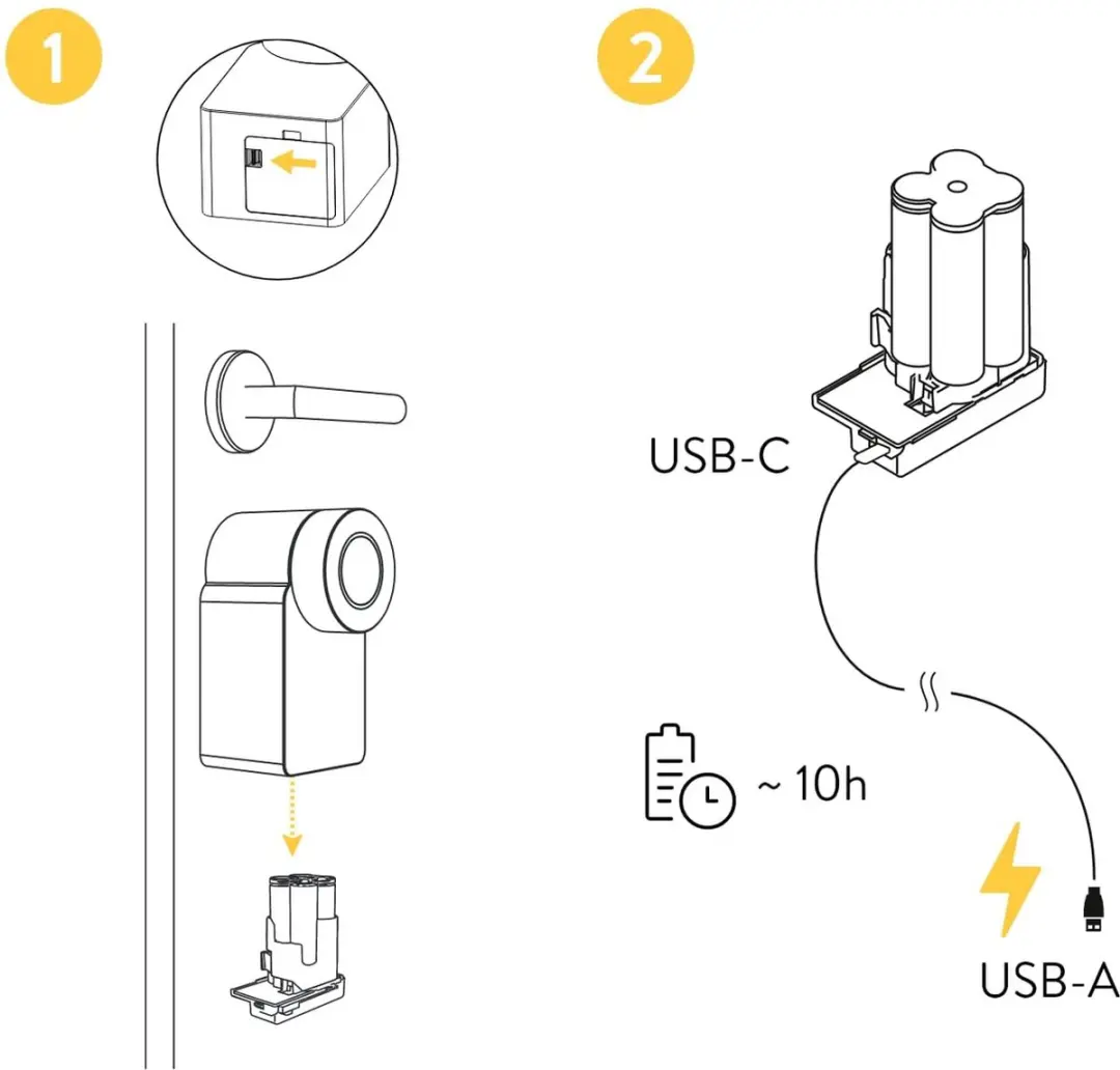 Nuki Power Pack Oplaadbare Accu Smart Lock 2.0/3.0/4.0 - Wit