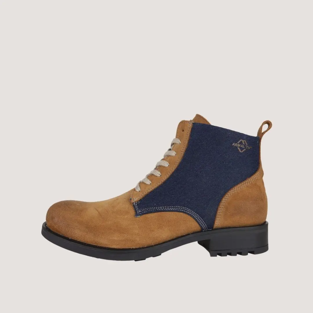 Helstons Deville Leren Armalith Goud Blauw Motorschoenen