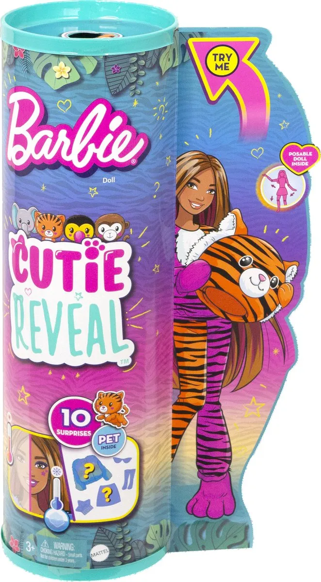 Barbie Cutie Reveal Jungle Tijgerpop