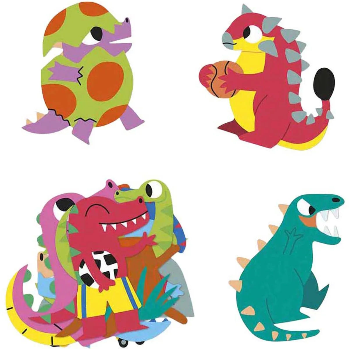 Janod Dinosaurus Stickers - 100 Stuks - Multicolor - afbeelding 4 van 6