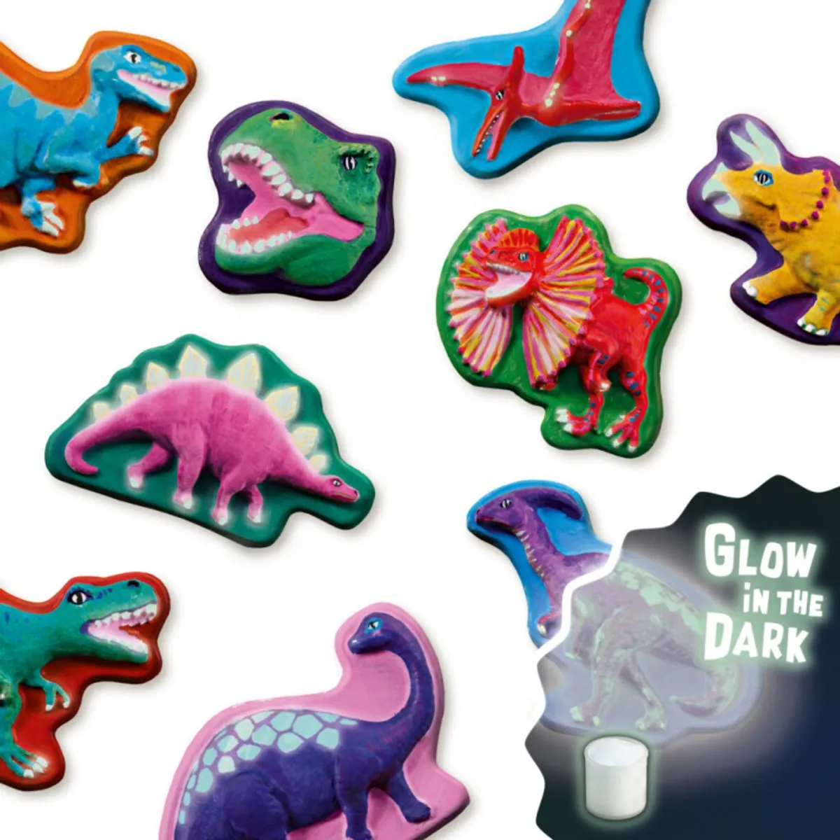 SES Creative Dino Fantasie Giet- en Schilderpakket - 9 Stuks