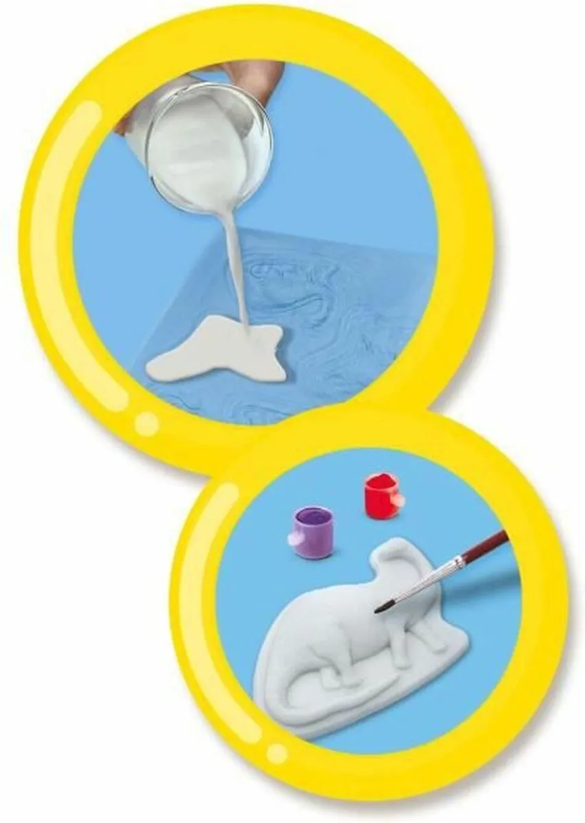 SES Creative Dino Fantasie Giet- en Schilderpakket - 9 Stuks