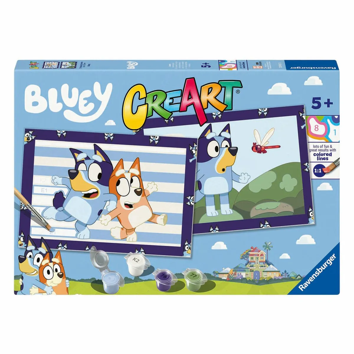 Ravensburger CreArt Junior Bluey Schildersets - 2 Stuks - Multicolor