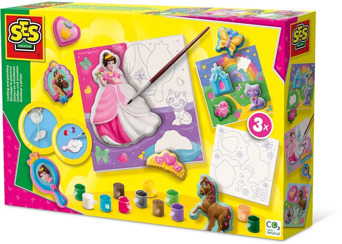 SES Creative Hobby Pink Gieten en Schilderen Prinsessen