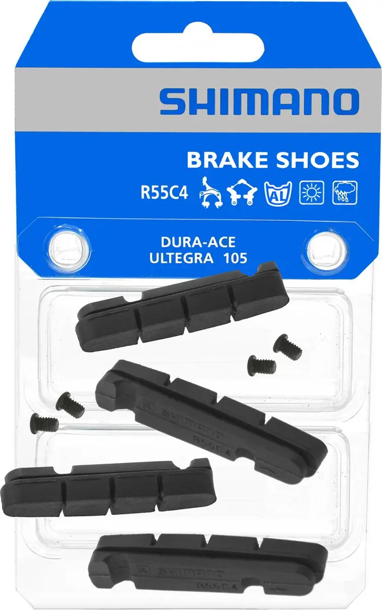 Shimano R55C4 Dura-Ace/Ultegra/105 Remblokjes - 2 Stuks Zwart